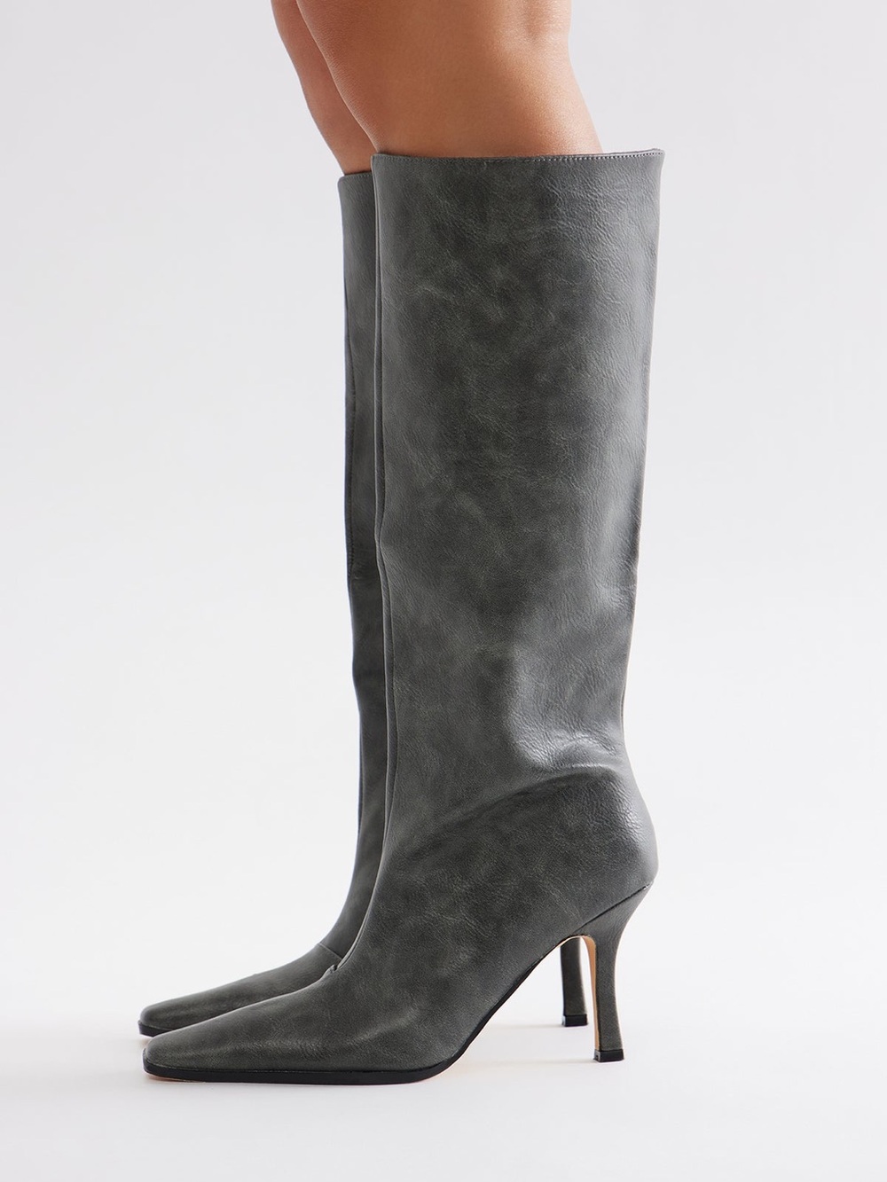 BNWOT Dark Gray Knee High Boots - Size 10